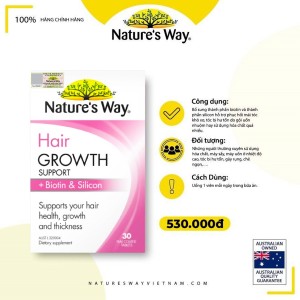 Nature’s Way Hair Growth Support + Biotin & Silicon – Hỗ trợ tăng cường sức khỏe mái tóc