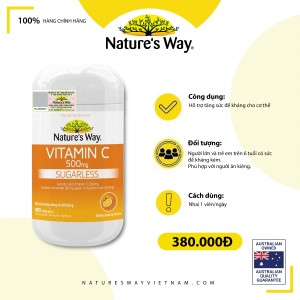 Nature’s Way Vitamin C 500mg – Bổ sung vitamin C hàm lượng cao