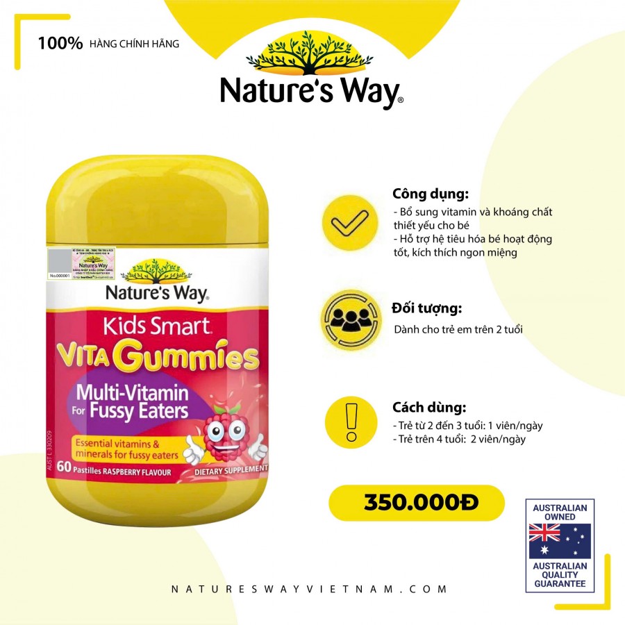 Vita Gummies Multi Vitamin For Fussy Eaters - Hỗ trợ tăng cường sức khoẻ, sức đề kháng