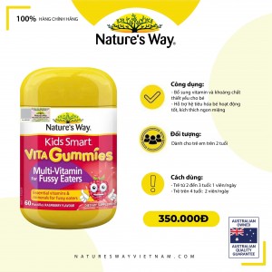 Vita Gummies Multi Vitamin For Fussy Eaters - Hỗ trợ tăng cường sức khoẻ, sức đề kháng