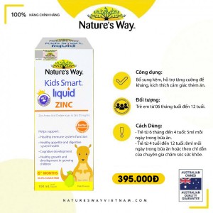 Nature’s Way Kids Smart Liquid ZinC – Bổ sung kẽm nước cho bé