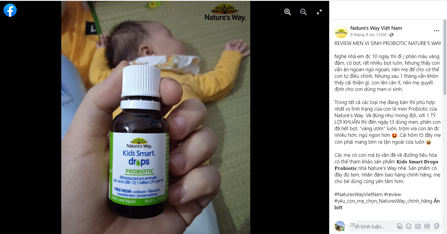 Feedback của mẹ khi chọn sản phẩm Nature's Way chính hãng và không chính hãng