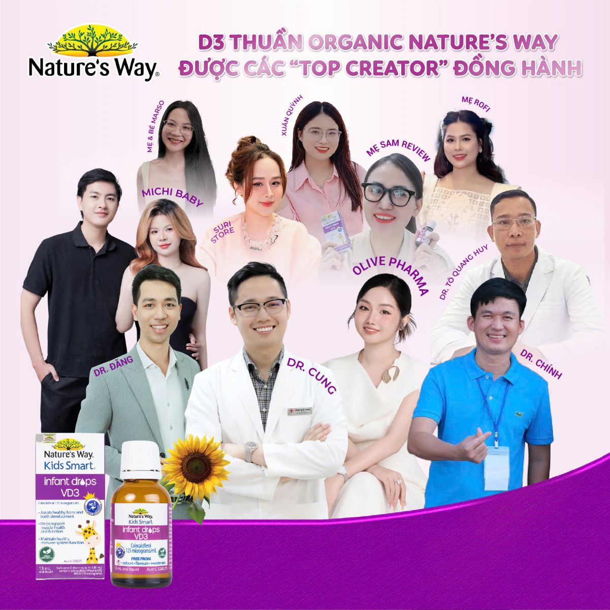 Chiến dịch phủ tím D3 thuần Organic