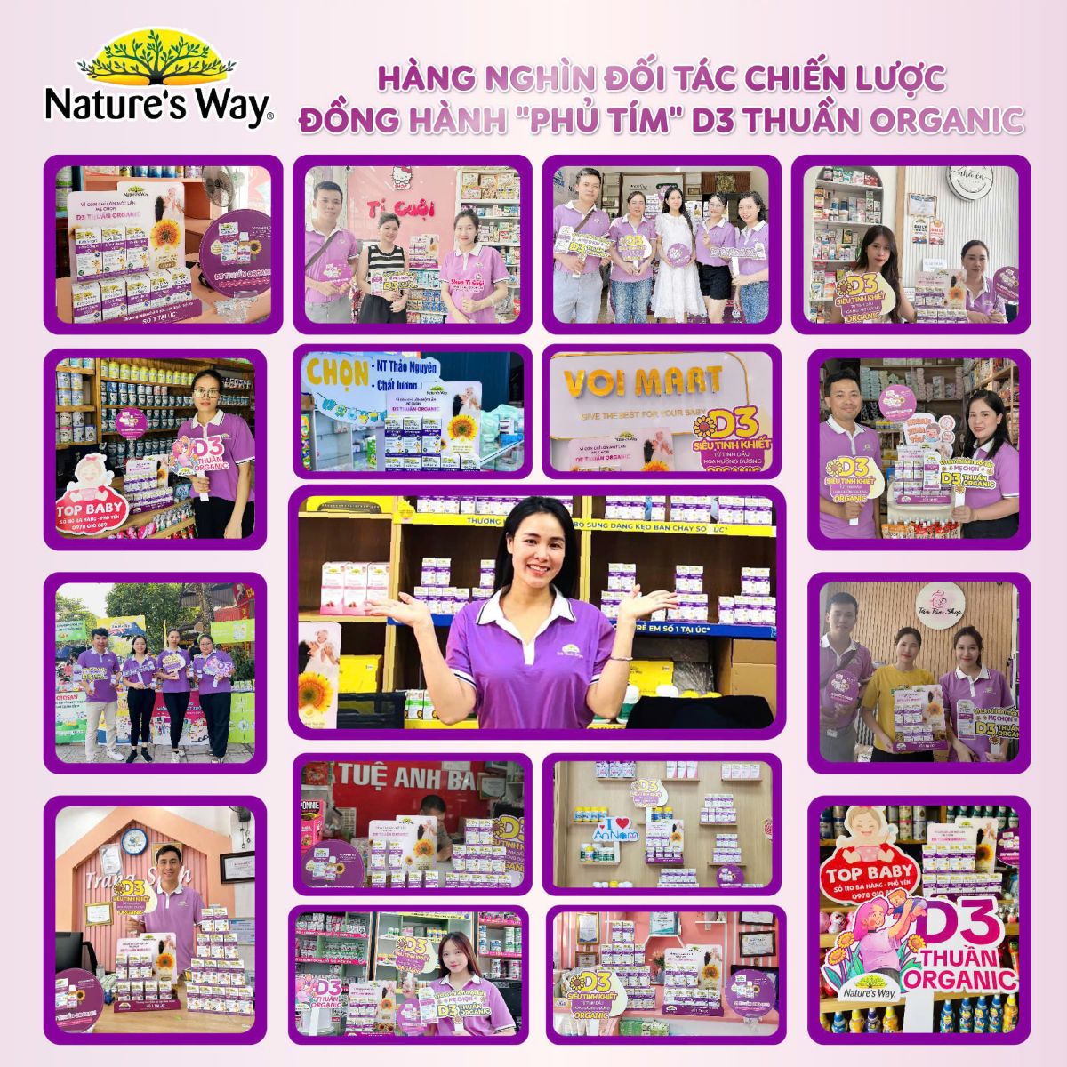 Chiến dịch phủ tím D3 thuần Organic