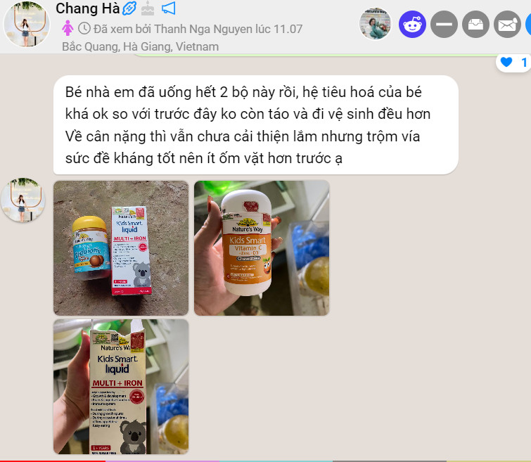 Feedback của mẹ khi chọn sản phẩm Nature's Way chính hãng và không chính hãng