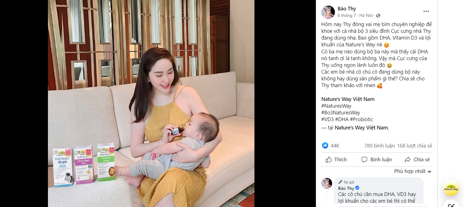 Feedback của mẹ khi chọn sản phẩm Nature's Way chính hãng và không chính hãng