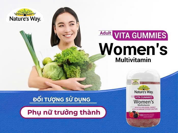 Nature’s Way Adult Vita Gummies Women’s Multivitamin – Bổ sung vitamin và khoáng chất cho phụ nữ trưởng thành