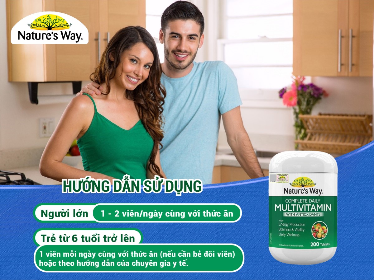 Nature’s Way Complete Daily Multivitamin - Bổ sung Vitamin và khoáng chất (200 viên)