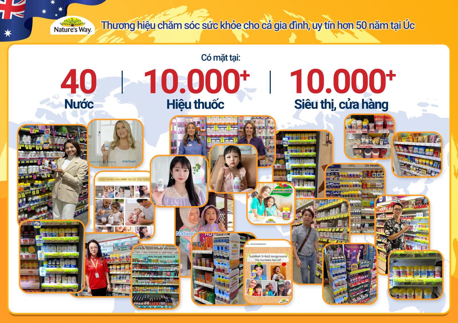 Nature's Way phân phối khắp thế giới